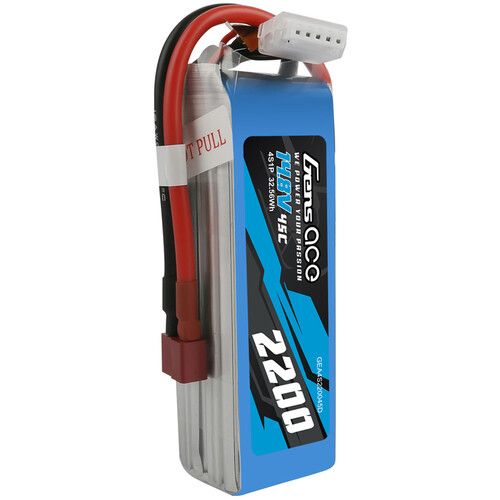  Gens Ace 2200 45C 4S 14.8V LiPo RC Soft Pack Battery with Deans