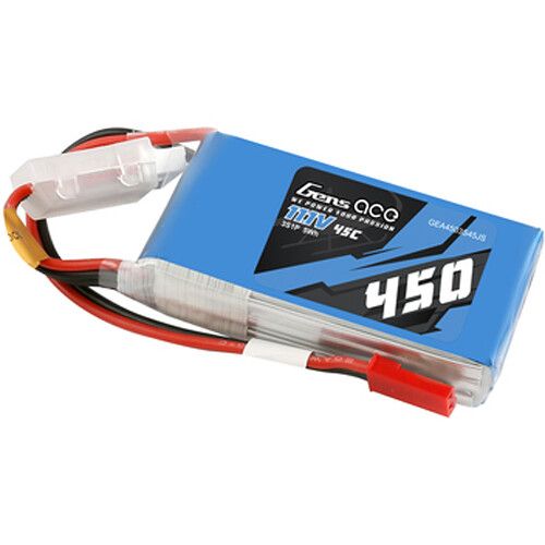  Gens Ace 450 45C 3S 11.1V LiPo RC Soft Pack Battery with JST