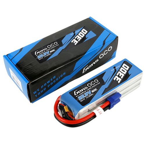  Gens Ace 3300 60C 6S 22.2V LiPo RC Soft Pack Battery with EC5