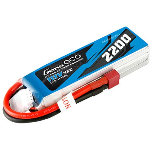  Gens Ace 2200 45C 3S 11.1V LiPo RC Soft Pack Battery with Deans
