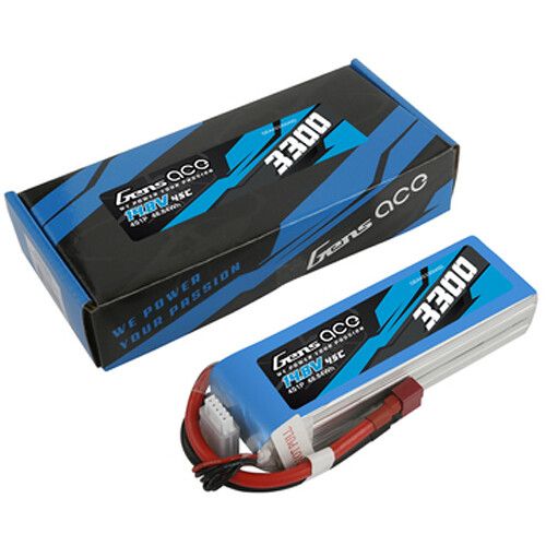  Gens Ace 3300 45C 4S 14.8V LiPo RC Soft Pack Battery with Deans