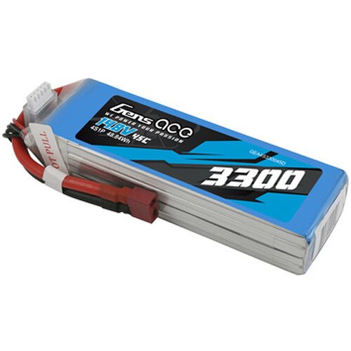  Gens Ace 3300 45C 4S 14.8V LiPo RC Soft Pack Battery with Deans