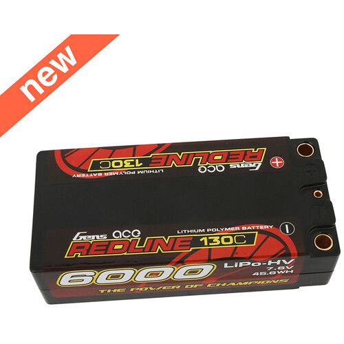  Gens Ace 6000 130C 2S 7.6V LiHV RC Hard Case Battery with 5.0mm Bullet