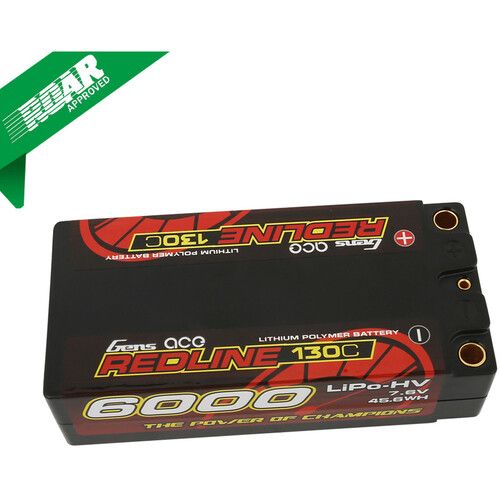  Gens Ace 6000 130C 2S 7.6V LiHV RC Hard Case Battery with 5.0mm Bullet