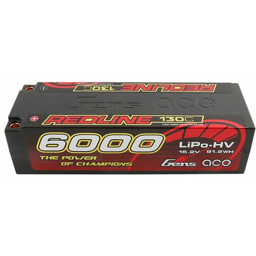  Gens Ace 6000 130C 4S 15.2V LiHV RC Hard Case Battery with 5.0mm Bullet