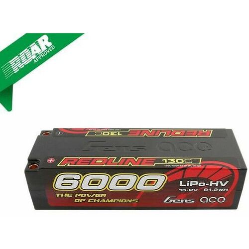  Gens Ace 6000 130C 4S 15.2V LiHV RC Hard Case Battery with 5.0mm Bullet