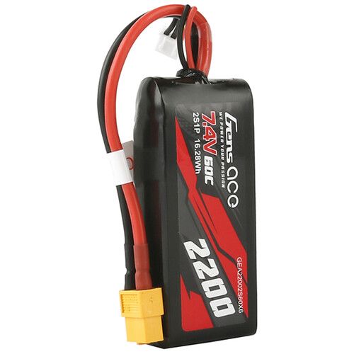  Gens Ace 2200 60C 2S 7.4V LiPo RC Soft Pack Battery with XT60