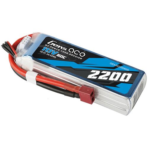  Gens Ace 2200 60C 3S 11.1V LiPo RC Soft Pack Battery with Deans