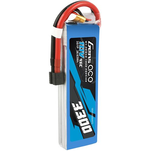  Gens Ace 3300 45C 4S 14.8V LiPo RC Soft Pack Battery with 1TO3