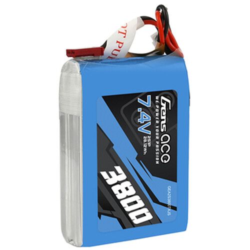  Gens Ace 3800 TX 2S 7.4V LiPo RC Soft Pack Battery with JST