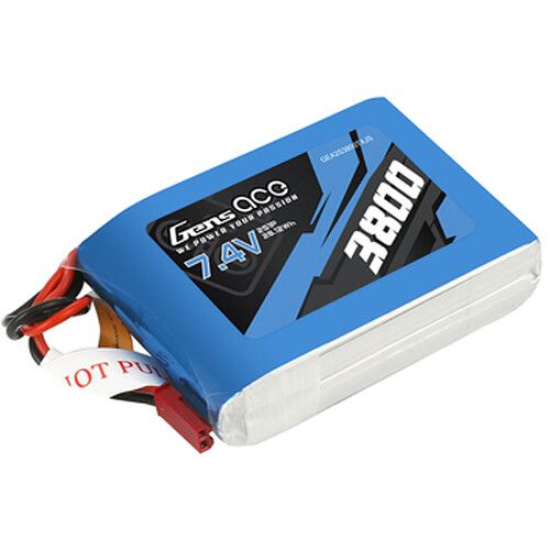  Gens Ace 3800 TX 2S 7.4V LiPo RC Soft Pack Battery with JST