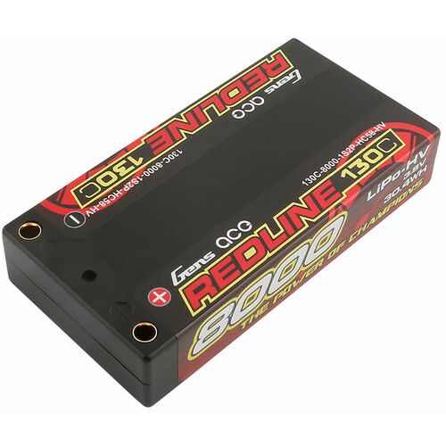  Gens Ace 8000 130C 1S 3.8V LiHV RC Hard Case Battery with 4.0mm Bullet