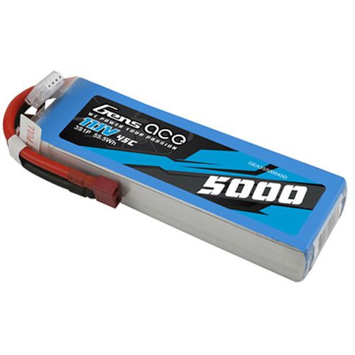  Gens Ace 5000 45C 3S 11.1V LiPo RC Soft Pack Battery with Deans