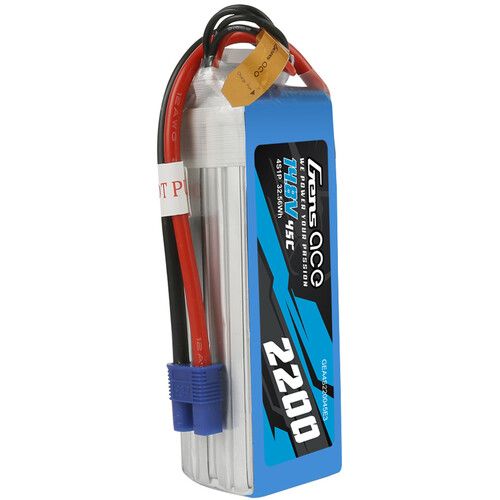  Gens Ace 2200 45C 4S 14.8V LiPo RC Soft Pack Battery with EC3