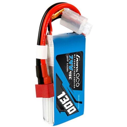  Gens Ace 1300 45C 2S 7.4V LiPo RC Soft Pack Battery with Deans