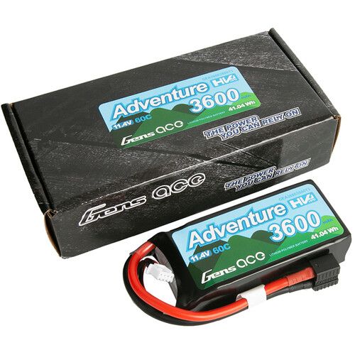  Gens Ace 3600 60C 3S 11.1V LiPo RC Soft Pack Battery with 1TO3