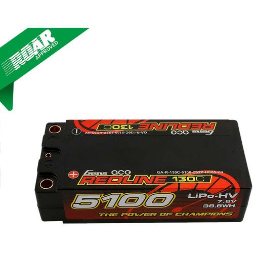  Gens Ace 5100 130C 2S 7.6V LiHV RC Hard Case Battery with 5.0mm Bullet