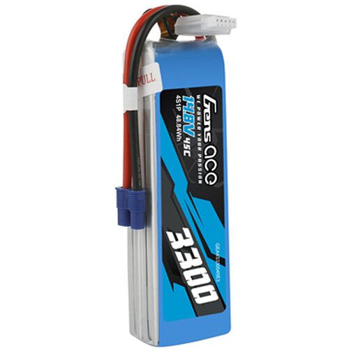  Gens Ace 3300 45C 4S 14.8V LiPo RC Soft Pack Battery with EC3