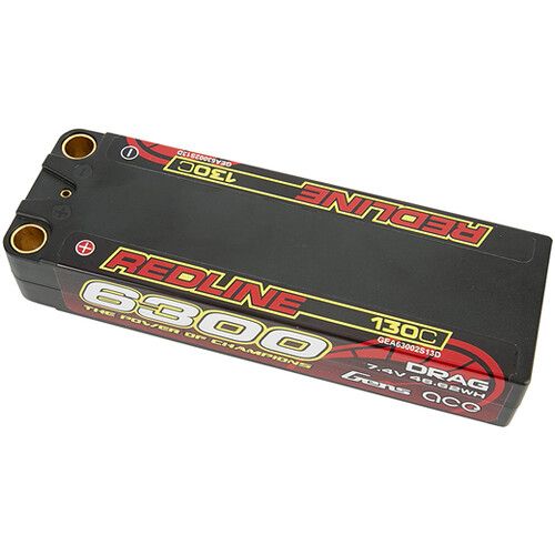  Gens Ace Redline Drag Racing Series 7.4V 130C 2S2P Hard-Case LiPo RC Battery (6300mAh)