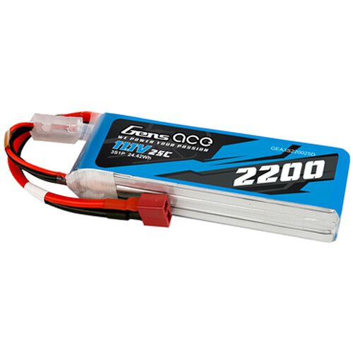  Gens Ace 2200 25C 3S 11.1V LiPo RC Soft Pack Battery with Deans