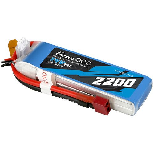 Gens Ace 2200 45C 2S 7.4V LiPo RC Soft Pack Battery with Deans