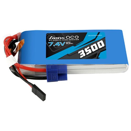  Gens Ace 3500 RX 2S 7.4V LiPo RC Soft Pack Battery with EC3