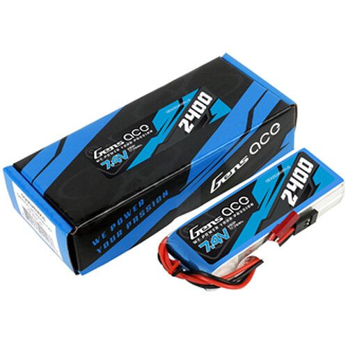  Gens Ace 2400 RX 2S 7.4V LiPo RC Soft Pack Battery with JST