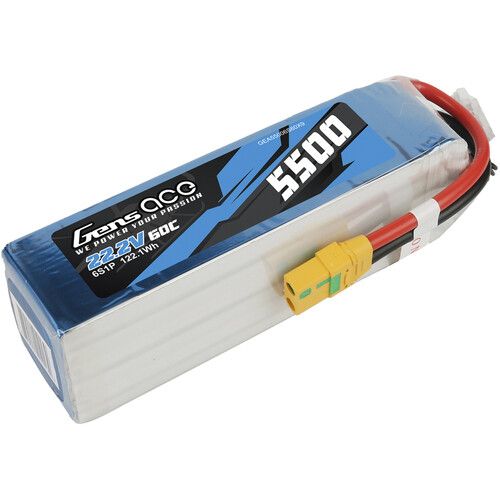  Gens Ace 5500 60C 6S 22.2V LiPo RC Soft Pack Battery with XT90-S