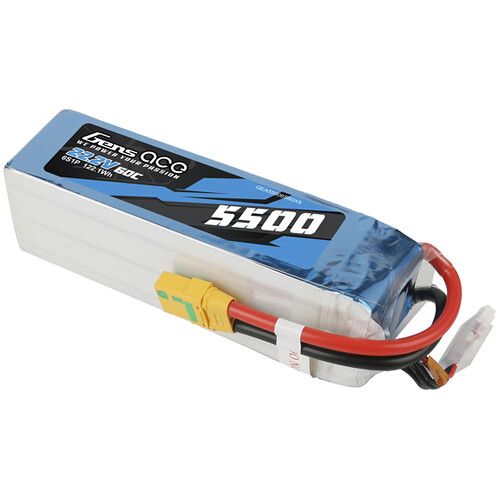  Gens Ace 5500 60C 6S 22.2V LiPo RC Soft Pack Battery with XT90-S