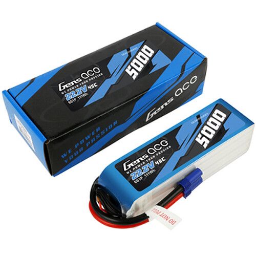  Gens Ace 5000 45C 6S 22.2V LiPo RC Soft Pack Battery with EC5