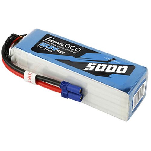  Gens Ace 5000 45C 6S 22.2V LiPo RC Soft Pack Battery with EC5