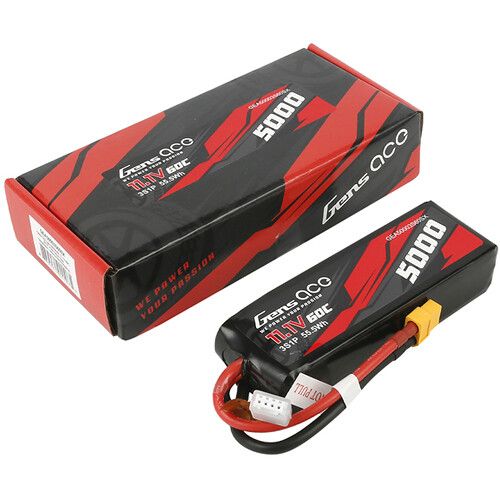  Gens Ace 5000 60C 3S 11.1V LiPo RC Soft Pack Battery with XT60