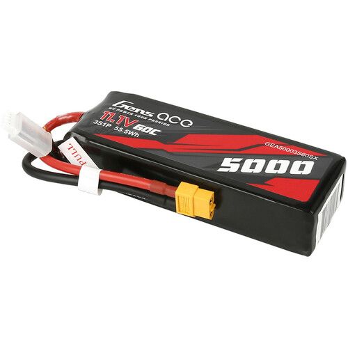  Gens Ace 5000 60C 3S 11.1V LiPo RC Soft Pack Battery with XT60