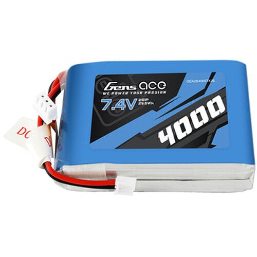  Gens Ace 4000 TX 2S 7.4V LiPo RC Soft Pack Battery with JST