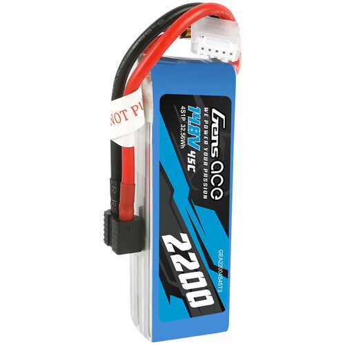  Gens Ace 2200 45C 4S 14.8V LiPo RC Soft Pack Battery with 1TO3