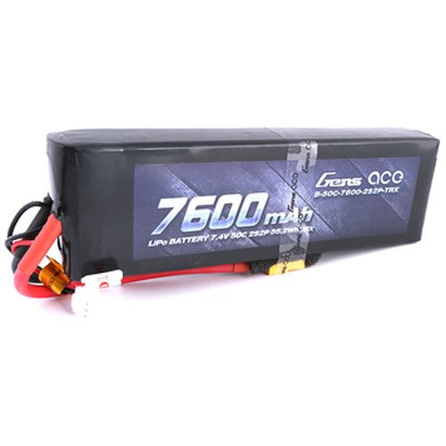  Gens Ace 7600 60C 2S 7.4V LiPo RC Soft Pack Battery with XT60