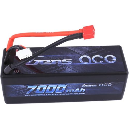  Gens ace LiPo Battery 7000mAh 14.8V 60C 4S HardCase with Deans Plug for RC Car Boat Truck