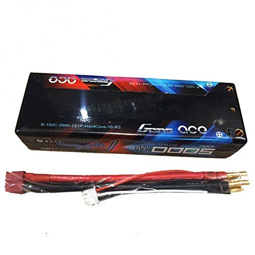  Gens ace Redcat Racing 5000mAh 7.4V 100C 2S2P HardCase LiPo Battery Pack 10# with 4.0mm Banana to Deans Plug