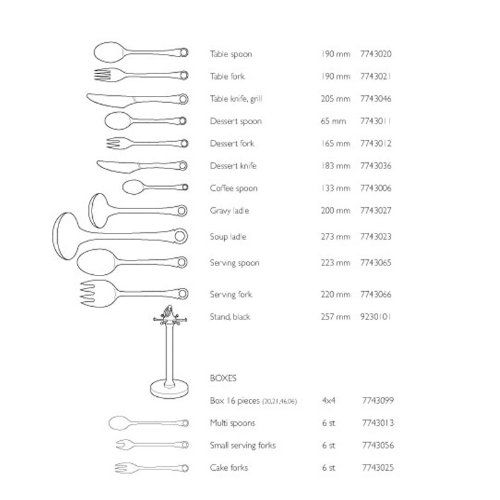  Gense 7743099 Henning Seidelin Pantry Besteckset in Box, Edelstahl, silberfarben, 16-teilig