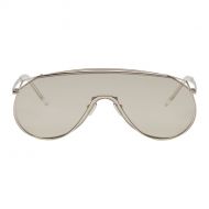 Gentle Monster Silver Afix Shield Sunglasses