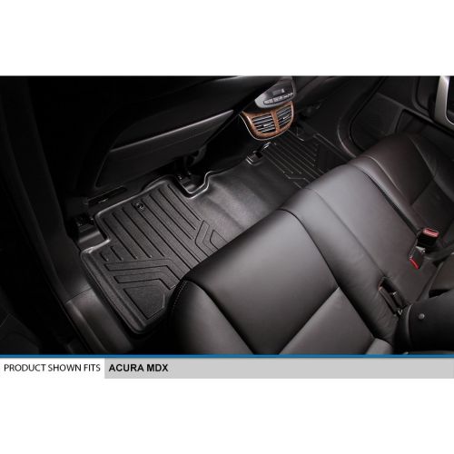  Genuine MAXLINER Floor Mats (3 Rows) and Cargo Liner Behind 2nd Row Set Black for 2007-2013 Acura MDX