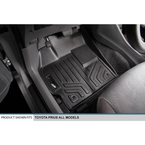  Genuine Maxliner MAXFLOORMAT Complete Set Custom Fit All Weather Floor Mats for Select Toyota Prius Models - (Black)