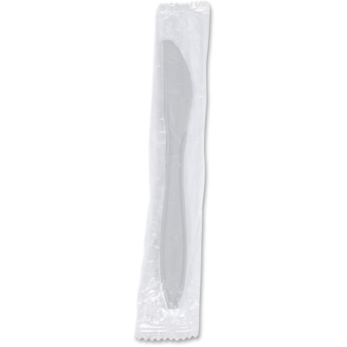  Genuine Joe GJO20006 Plastic Knifes, Ind-Wrapped, Med-Weight, 1000/Ct, We, 8.27 Height, 7.09 Width, 11.81 Length (Pack of 1000)