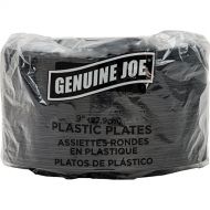 Genuine Joe GJO10429 Plastic Round Plate, 9 Diameter, Black (Pack of 125)