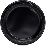 Genuine Joe GJO10429 Plastic Round Plate, 9 Diameter, Black (Pack of 125)