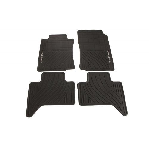  Genuine Toyota Accessories PT908-35002-02 Front and Rear All-Weather Floor Mat - (Black), Set of 4