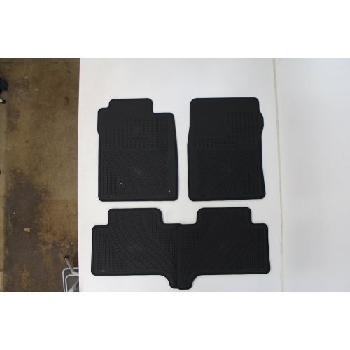  Genuine Toyota Accessories PT908-89090-20 Front and Rear All-Weather Floor Mat (Black), Set of 4