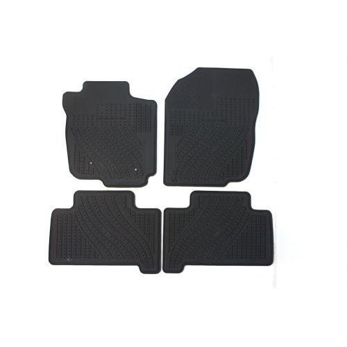  Genuine Toyota Accessories PT908-42110-20 Front and Rear All-Weather Floor Mat (Black), Set of 4