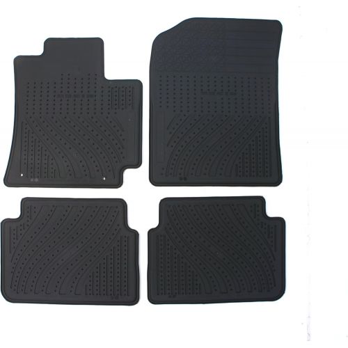  Genuine Toyota Accessories PT908-02110-20 Front and Rear All-Weather Floor Mat - (Black), Set of 4