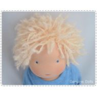 GenuineDolls Waldorf Boy Doll, 14, Waldorf toys, soft dolls, Waldorf baby doll, Blond hair & blue eyes (made to order )